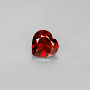 1.31 ct Red Pyrope Garnet Gemstone, Pyrope Garnet Gem in Heart Facet Shape for Sale.