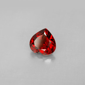 1.31 ct Red Pyrope Garnet Stone, Natural Pyrope Garnet in Heart Facet Shape for Sale