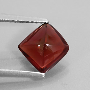 1.95 ct Red Pyrope Garnet Stone, Natural Pyrope Garnet in Square Cabochon Shape for Sale
