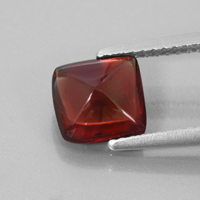 Pyrope Garnet Gemstone in 7.4 x 7.3 mm Size for Sale, Pyrope Garnet Stone in Deep Red Color