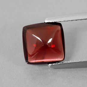 2.22 ct Red Pyrope Garnet Gemstone, Pyrope Garnet Gem in Square Cabochon Shape for Sale.