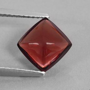 2.22 ct Red Pyrope Garnet Stone, Natural Pyrope Garnet in Square Cabochon Shape for Sale