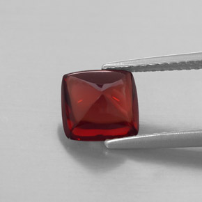 2.17 ct Red Pyrope Garnet Gemstone, Pyrope Garnet Gem in Cushion Cabochon Shape for Sale.