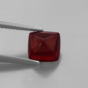 2.40 ct Red Pyrope Garnet Gemstone, Pyrope Garnet Gem in Cushion Cabochon Shape for Sale.