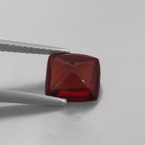 2.05 ct Red Pyrope Garnet Gemstone, Pyrope Garnet Gem in Cushion Cabochon Shape for Sale.