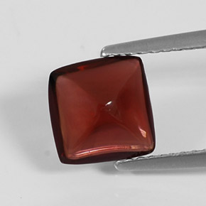 2.02 ct Red Pyrope Garnet Gemstone, Pyrope Garnet Gem in Square Cabochon Shape for Sale.