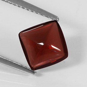 2.02 ct Red Pyrope Garnet Stone, Natural Pyrope Garnet in Square Cabochon Shape for Sale