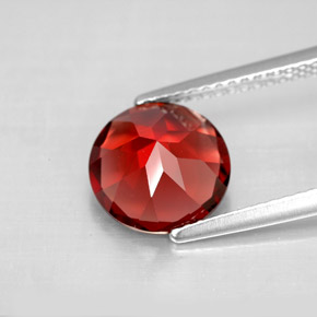 Pyrope Garnet Gemstone in 9 mm (calibrated) Size for Sale, Pyrope Garnet Stone in Deep Red Color