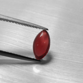 1.20 ct Red Pyrope Garnet Gemstone, Pyrope Garnet Gem in Marquise Cabochon Shape for Sale.