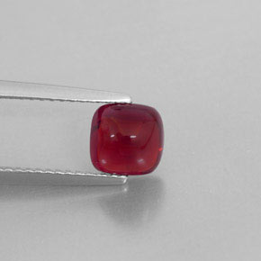 1.81 ct Red Pyrope Garnet Gemstone, Pyrope Garnet Gem in Cushion Cabochon Shape for Sale.