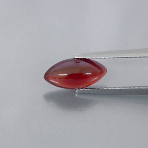 3.08 ct Red Pyrope Garnet Stone, Natural Pyrope Garnet in Marquise Cabochon Shape for Sale