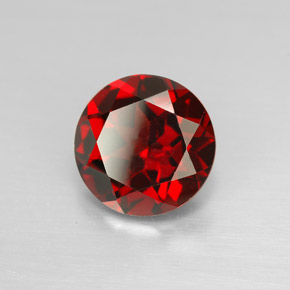 3.01 ct Red Pyrope Garnet Stone, Natural Pyrope Garnet in Round Facet Shape for Sale
