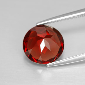 Pyrope Garnet Gemstone in 9 mm (calibrated) Size for Sale, Pyrope Garnet Stone in Deep Red Color