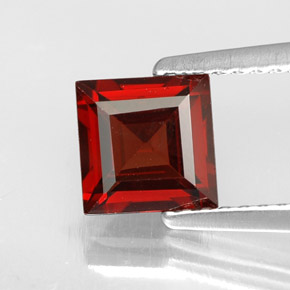 1.28 ct Red Pyrope Garnet Gemstone, Pyrope Garnet Gem in Square Facet Shape for Sale.