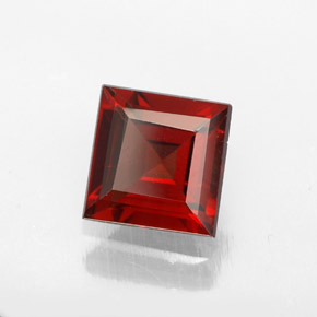 1.31 ct Red Pyrope Garnet Stone, Natural Pyrope Garnet in Square Facet Shape for Sale