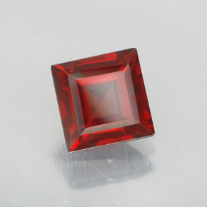 1.34 ct Red Pyrope Garnet Stone, Natural Pyrope Garnet in Square Facet Shape for Sale
