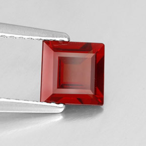 1.11 ct Red Pyrope Garnet Stone, Natural Pyrope Garnet in Square Facet Shape for Sale