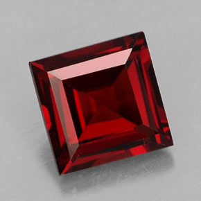 1.42 ct Red Pyrope Garnet Gemstone, Pyrope Garnet Gem in Square Facet Shape for Sale.