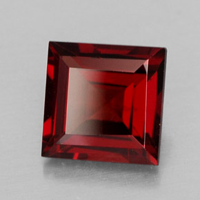 1.42 ct Red Pyrope Garnet Stone, Natural Pyrope Garnet in Square Facet Shape for Sale