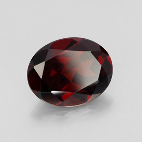 2.98 ct Red Pyrope Garnet Stone, Natural Pyrope Garnet in Oval Facet Shape for Sale