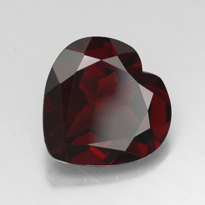 3.51 ct Red Pyrope Garnet Stone, Natural Pyrope Garnet in Heart Facet Shape for Sale