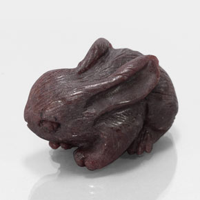 148.20 ct Red Pyrope Garnet Stone, Natural Pyrope Garnet in Carved Rabbit Shape for Sale