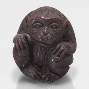 180.70 ct Red Pyrope Garnet Gemstone, Pyrope Garnet Gem in Carved Monkey Shape for Sale.