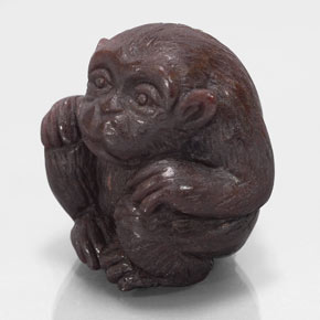 180.70 ct Red Pyrope Garnet Stone, Natural Pyrope Garnet in Carved Monkey Shape for Sale
