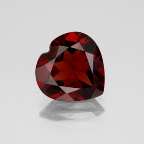 3.64 ct Red Pyrope Garnet Gemstone, Pyrope Garnet Gem in Heart Facet Shape for Sale.