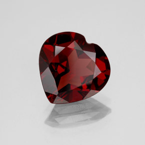 3.64 ct Red Pyrope Garnet Stone, Natural Pyrope Garnet in Heart Facet Shape for Sale