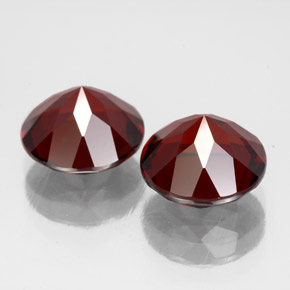 Pyrope Garnet Gemstone in 9 mm (calibrated) Size for Sale, Pyrope Garnet Stone in Deep Red Color