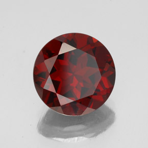 3.49 ct Red Pyrope Garnet Stone, Natural Pyrope Garnet in Round Facet Shape for Sale