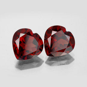 8.37 ct Red Pyrope Garnet Stone, Natural Pyrope Garnet in Heart Facet Shape for Sale