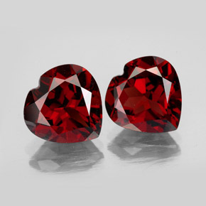 8.30 ct Red Pyrope Garnet Gemstone, Pyrope Garnet Gem in Heart Facet Shape for Sale.