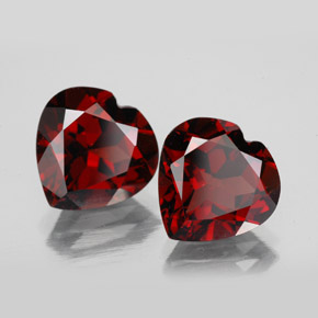 8.30 ct Red Pyrope Garnet Stone, Natural Pyrope Garnet in Heart Facet Shape for Sale