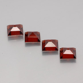 Pyrope Garnet Gemstone in 6 x 6 mm (calibrated) Size for Sale, Pyrope Garnet Stone in Deep Red Color