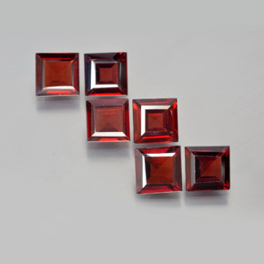 6.36 ct Red Pyrope Garnet Gemstone, Pyrope Garnet Gem in Square Facet Shape for Sale.