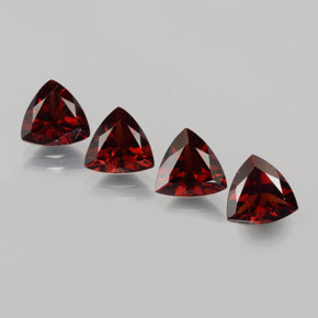 6.89 ct Red Pyrope Garnet Gemstone, Pyrope Garnet Gem in Trillion Facet Shape for Sale.