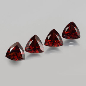 6.89 ct Red Pyrope Garnet Stone, Natural Pyrope Garnet in Trillion Facet Shape for Sale