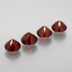Pyrope Garnet Gemstone in 6.5 mm (calibrated) Size for Sale, Pyrope Garnet Stone in Deep Red Color
