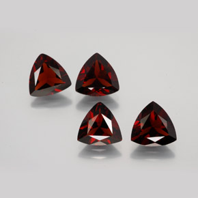 7.17 ct Red Pyrope Garnet Stone, Natural Pyrope Garnet in Trillion Facet Shape for Sale