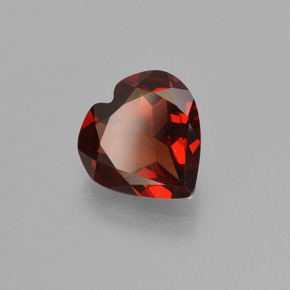1.50 ct Red Pyrope Garnet Stone, Natural Pyrope Garnet in Heart Facet Shape for Sale
