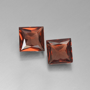 1.31 ct Red Pyrope Garnet Gemstone, Pyrope Garnet Gem in Princess-Cut Shape for Sale.
