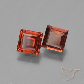 1.35 ctw Red Pyrope Garnet Stones, Natural Pyrope Garnet in Square Step-Cut Shape for Sale