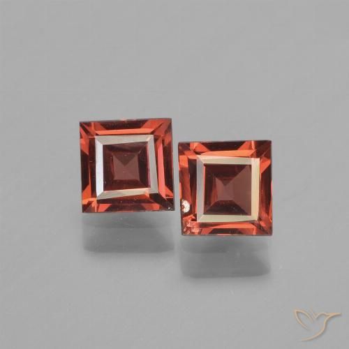 1.39 ct Square Cut Pyrope Garnet, 5 x 4.9 mm From Mozambique, Photo A