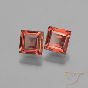 1.39 ctw Red Pyrope Garnet Stones, Natural Pyrope Garnet in Square Step-Cut Shape for Sale