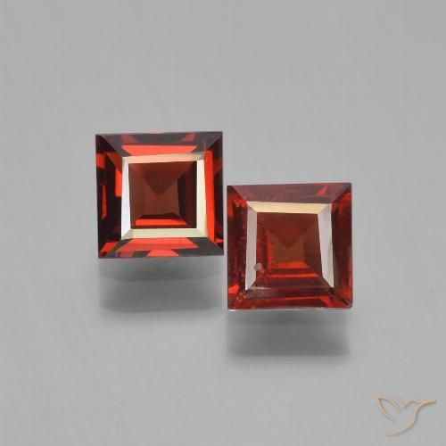 1.55ctw Natural Currant Red Pyrope Garnet, Square, VS