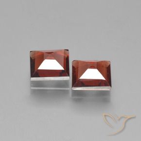 Pyrope Garnet Gemstones in 5 x 5 mm (calibrated) Size for Sale, Pyrope Garnet Stones in Currant Red Color