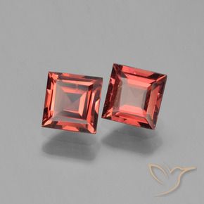 1.60 ctw Red Pyrope Garnet Stones, Natural Pyrope Garnet in Square Step-Cut Shape for Sale