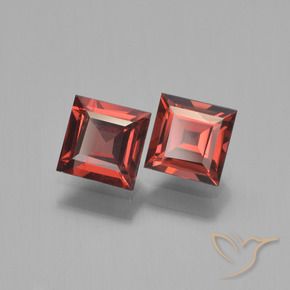 1.51 ctw Red Pyrope Garnet Stones, Natural Pyrope Garnet in Square Step-Cut Shape for Sale